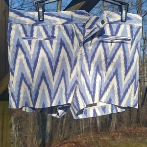 Gap size 2 blue and white Chevron shorts